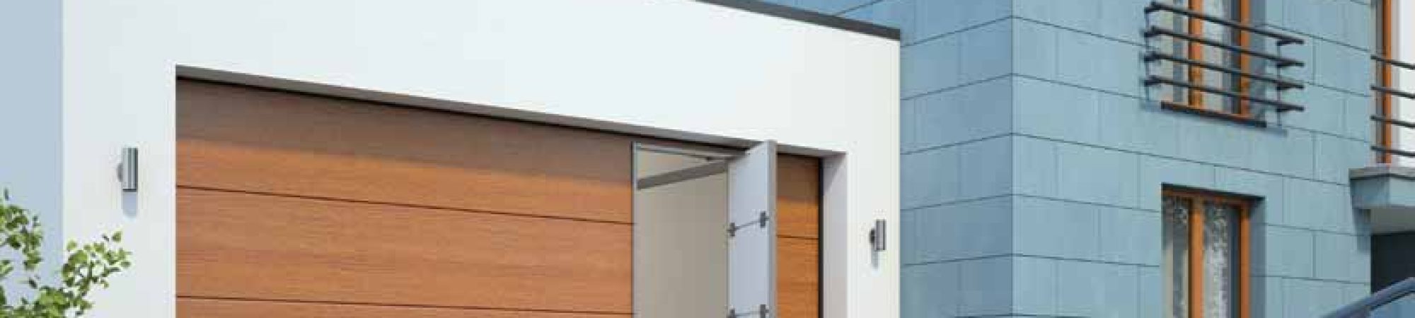 Portillon incorporé à la porte sectionnelle